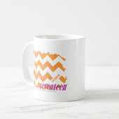 Sinaasappel 4 van de zigzag koffiemok (Voorkant links)