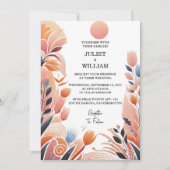 Sinaasappel 70s 80s 90s Roze Peach Kleurrijke Brui Kaart (Voorkant)