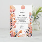 Sinaasappel 70s 80s 90s Roze Peach Kleurrijke Brui Kaart (Staand voorkant)