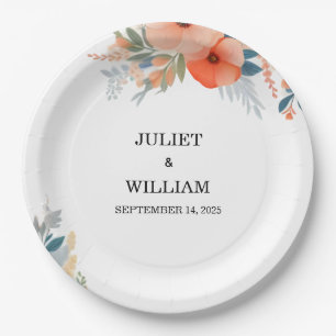 Sinaasappel 70s 80s 90s Roze Peach Kleurrijke Brui Papieren Bordje