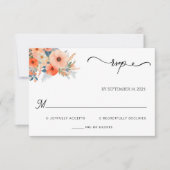 Sinaasappel 70s 80s 90s Roze Peach Kleurrijke Brui RSVP Kaartje (Voorkant)