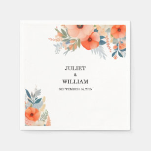 Sinaasappel 70s 80s 90s Roze Peach Kleurrijke Brui Servet