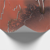 Sinaasappel aan Bruin Verweerd Cadeaupapier (Hoek)