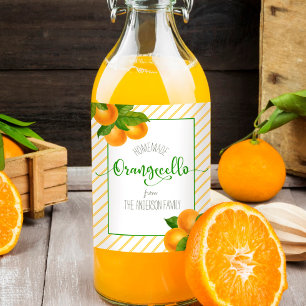 Sinaasappel aangepaste naam Orangecello waterverf Wijn Etiket