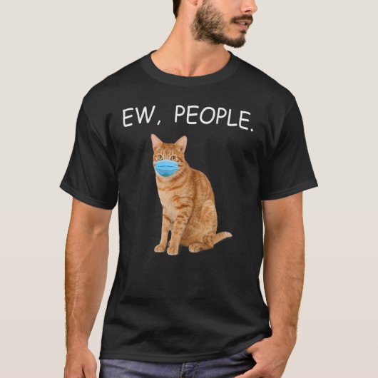 Sinaasappel Abby Cat Ew Mensen die een gezichtsmas T-shirt (Voorkant)