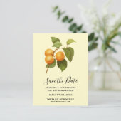 Sinaasappel Abrikozen Waterverf Save the Date Briefkaart (Staand voorkant)