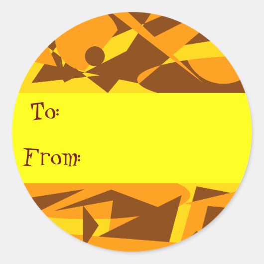 SINAASAPPEL ABSTRACT CADEAU LABEL STICKER (Voorkant)