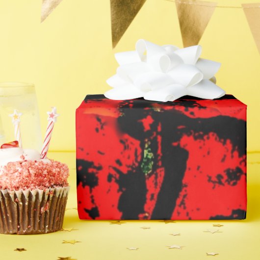 Sinaasappel abstract inpakpapier, Helderheidsgenot Cadeaupapier (Verjaardagsfeest)