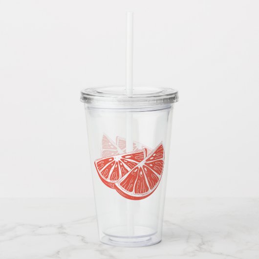 Sinaasappel Acryl Drinkbeker (Voorkant)