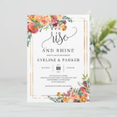 Sinaasappel afrikaantje bloemen rijzen en schijnen kaart (Staand voorkant)