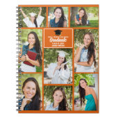 Sinaasappel Afstuderen Fotocollage Afstuderen Gift Notitieboek (Voorkant)