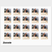 Sinaasappel Aqua Maple Leaf bruiloft gunst Sticker (Vel)