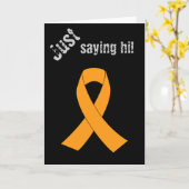 Sinaasappel Awareness Ribbon - Leukemie, MS Kaart (Gele Bloem)