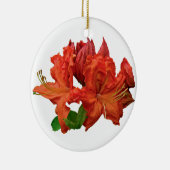 Sinaasappel Azalea Bloesem Keramisch Ornament (Rechts)