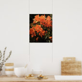 Sinaasappel Azalea Flowers Art Print Poster (Keuken)