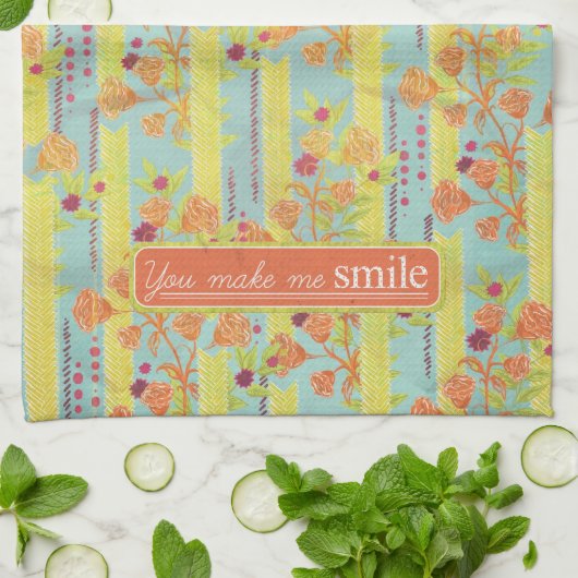 Sinaasappel Azure Tea Towel Kitchen Towel Theedoek (Gevouwen)