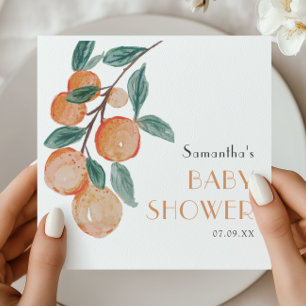 Sinaasappel Baby Shower Servet