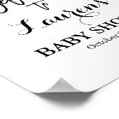 Sinaasappel Baby shower welkomstteken Poster (Hoek)