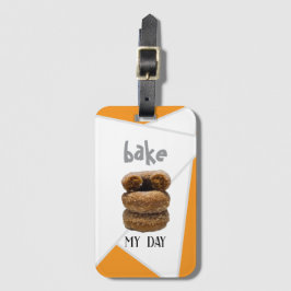 Sinaasappel Bak mijn dag Bagagelabel