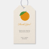 Sinaasappel Bedankt Cadeaulabel (Voorkant)