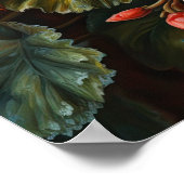 Sinaasappel Begonia Flowers Art Print Poster (Hoek)