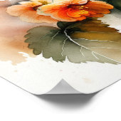 Sinaasappel Begonias Bloem Kunstprint Poster (Hoek)