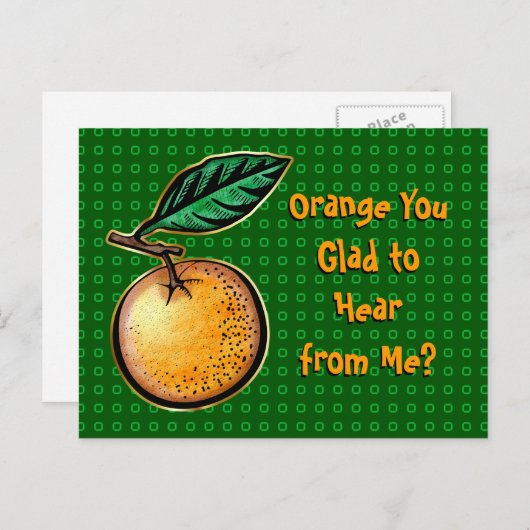 Sinaasappel, ben je blij? briefkaart (Voorkant / Achterkant)