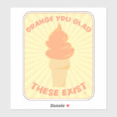Sinaasappel Ben Je Blij Dat Deze Leuke Dessert Zwe Sticker (Vel)