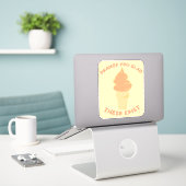 Sinaasappel Ben Je Blij Dat Deze Leuke Dessert Zwe Sticker (Laptop op bureau)