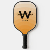 Sinaasappel Beste Opa Monogramed Pickleball Paddle (Achterkant)
