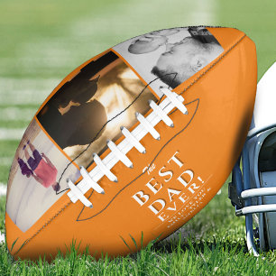 Sinaasappel Beste Pap Ooit Vaderdag 3 Fotocollage American Football