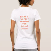 Sinaasappel bewustwording van culturele verscheide t-shirt (Achterkant)