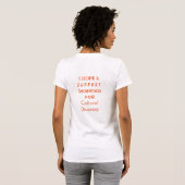 Sinaasappel bewustwording van culturele verscheide t-shirt (Achterkant volledig)