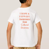 Sinaasappel bewustwording van culturele verscheide t-shirt (Achterkant)