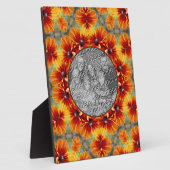 Sinaasappel Black Eyed Susan Daisy Uw foto toevoeg Fotoplaat (Zijkant)