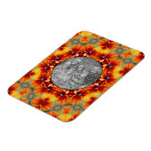 Sinaasappel Black Eyed Susan Daisy Uw foto toevoeg Magneet (Linkerzijde)