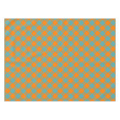 Sinaasappel & Blauw Decoratief Patroon Tafelkleed (Voorkant (Horizontaal))