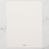 Sinaasappel Blauw en Crème Bloemen Briefhoofd (Achterkant)