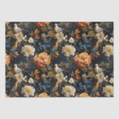 Sinaasappel Blauw en Crème Georgisch Geïnspireerd Tissuepapier (Voorkant)