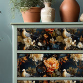 Sinaasappel Blauw en Crème Georgisch Geïnspireerd Tissuepapier