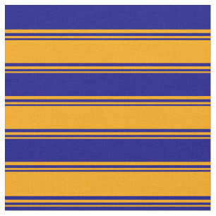 Sinaasappel & blauw gevoerd patroon stof