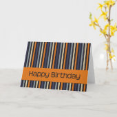 Sinaasappel & blauw · Verjaardag Kaart (Gele Bloem)
