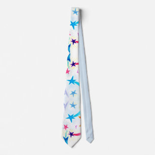 Sinaasappel & Blauwe Strepen Stropdas