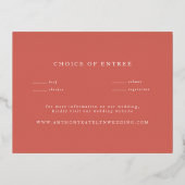 Sinaasappel Blauwgroen Blauw Lente Peach Bloemen B Folie Feestdagen Briefkaart (Achterkant)