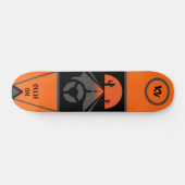 Sinaasappel/Blk, gemonteerd als "Ollie on"-skatebo Persoonlijk Skateboard (Horizontaal)