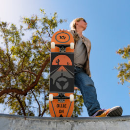 Sinaasappel/Blk, gemonteerd als "Ollie on"-skatebo Persoonlijk Skateboard