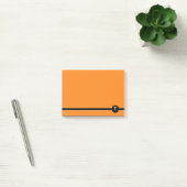 Sinaasappel & Blk Strip Monogram Post-it® notes (Kantoor)