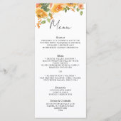 Sinaasappel Bloem Menu (Voorkant)