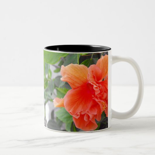 Sinaasappel Bloem Tweekleurige Koffiemok (Rechts)