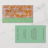 Sinaasappel Bloemblad Blad Interieur Visitekaartje (Voorkant / Achterkant)